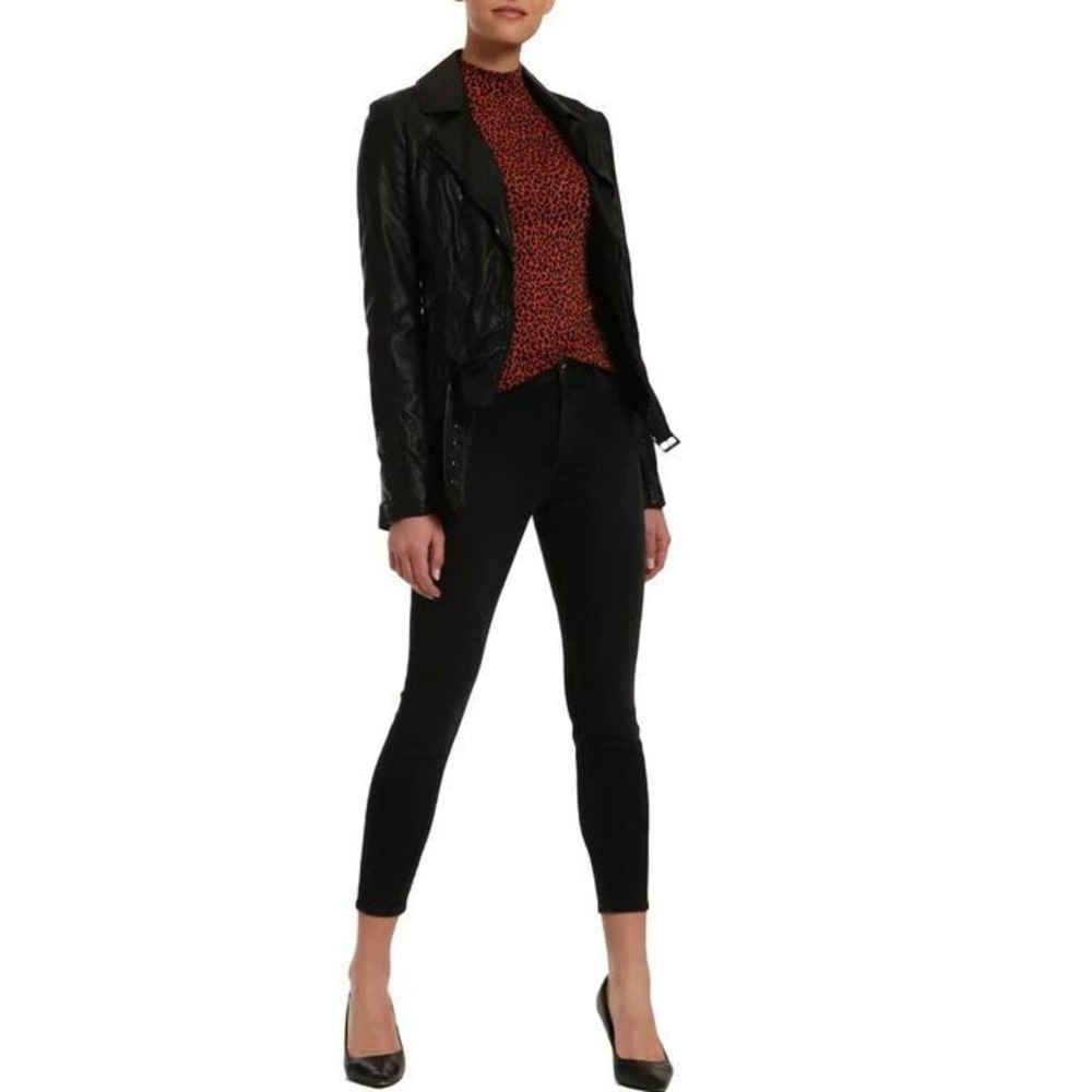 MAVI GOLD women jeans 100328-28069 HR Tess Skinny black lux sz W25 L27 $128